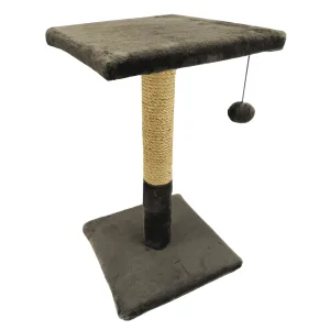 Пухнастики Pet Goods Дряпка з полицею, джут, шоколад, 30х30х50 см