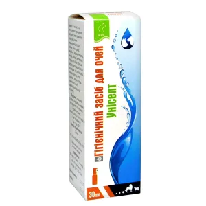 Унісепт Антисептичний засіб для очей собак та котів, 30 мл