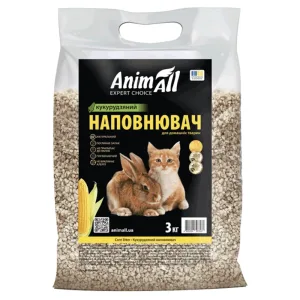 AnimAll Кукурудзяний наповнювач для туалетів домашніх тварин, 3 кг