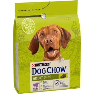 Dog Chow Adult 1+ Сухой корм для взрослых собак с ягненком, 2,5 кг