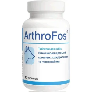 Dolfos ArthroFos Вітамінно-мінеральний комплекс для регенерації хрящів, суглобів та зв'язок у собак, 90 таб