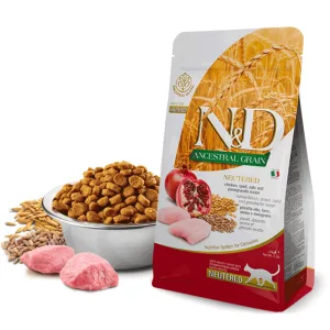 Farmina Low Grain Сухий корм для стерилізованих котів, з куркою та гранатом, 1,5 кг