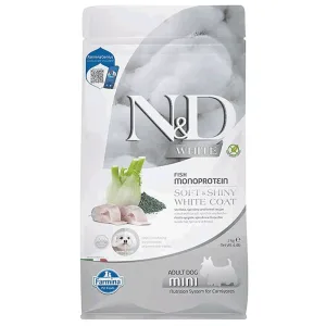 Farmina N&D white Сухий беззерновий корм для собак дрібних порід із білою шерстю, з сібасом, спіруліною та фенхелем, 2 кг