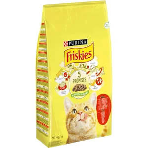 Friskies Сухий корм для дорослих котів, з яловичиною, куркою та овочами, 10 кг