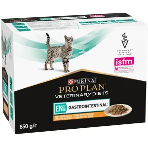 Pro Plan Gastrointestinal Вологий корм для котів при захворюваннях шлунково-кишкового тракту, з куркою,  10*85 г