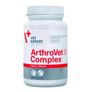 VetExpert ArthroVet Complex Small breed&cats Харчова добавка для підтримання здоров’я функції хрящів і суглобів у котів і собак малих порід, 60 капс.
