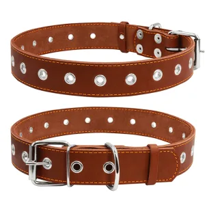 Нашийник CoLLaR безрозмірний, шкіра (ширина 35мм, довжина 69см) коричневий