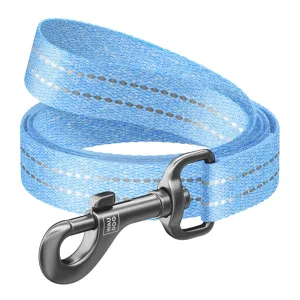 Повідець Collar WAUDOG Re-cotton світловідбиваючий 25 мм/200 см (блакитний)
