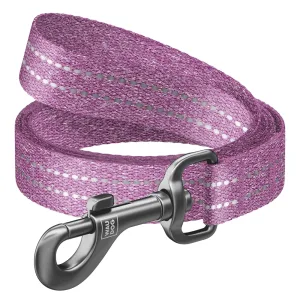 Поводок хлопок. WAUDOG Re-cotton, светоотражающий, Ш 25 мм, Длинна 300 см фиолетовая
