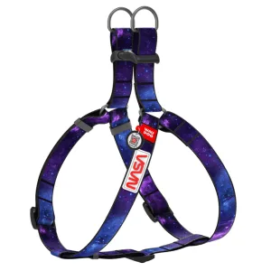 Шлея для собак нейлонова WAUDOG Nylon з QR-паспортом NASA21 пряжка-фастекс M 50-80 см/20мм