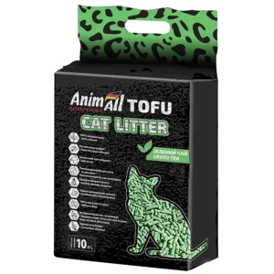 AnimAll Tofu Green Tea Соєвий наповнювач для котячого туалету, з ароматом зеленого чаю 4,6 кг (10 л)