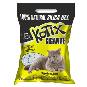 Kotix Gigante Cилікагелевий наповнювач для котячого туалету, 15 л (6,4 кг)