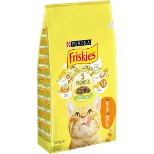 Friskies Сухий корм для дорослих котів, з куркою та овочами, 10 кг