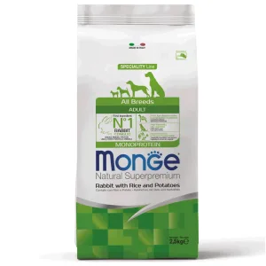 Monge All breeds Сухий корм для собак усіх порід, кролик, рис та картопля, 2,5 кг