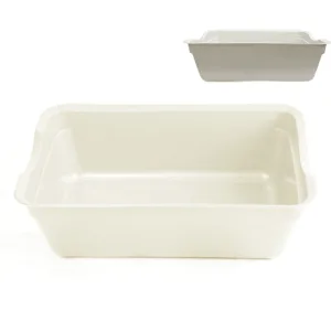 Туалет Дніпро для котів, глибокий без сітки, 40х27х12см білий